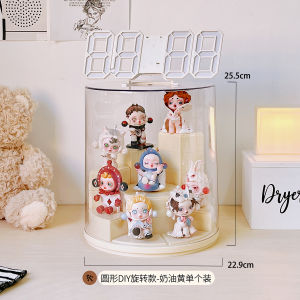 ชั้นวางของเล่นพลาสติกใสแบบหมุนได้สำหรับจัดระเบียบของเล่นพยากรณ์อากาศ พื้นที่สำหรับเล่นของเล่น ห้องทำงาน อุปกรณ์จัดระเบียบบ้าน