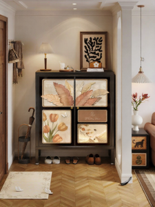 MEISD | Vintage Multifunction Shoe Cabinet Steel