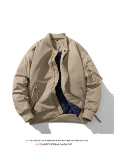 American Retro MA-1 Pilot Jacket Outerwear Mens Spring Autumn Thin Baseball Style Fashionable Versatile Workwear Coat