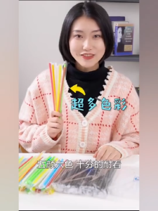 100-500PCS Colorful Outdoor Drinking Straw Disposable Plastic PP Straw Individually Wrapped for Camping Picnic Travel