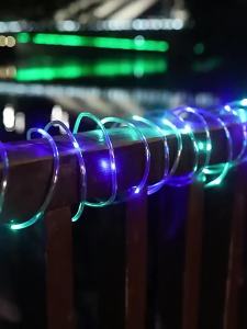 Christmas Decoration Outdoor LED Festoon Hose Tube Rope String Light Solar Garland Lights Garden Fence Wedding Holiday Home