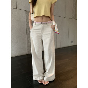 Summer Womens Straight Leg Wide Denim Pants