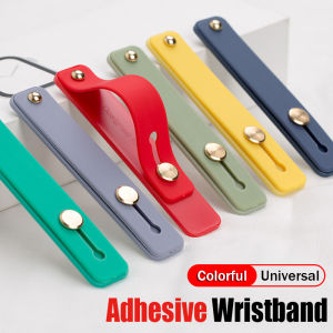 CrashStar Universal Adhesive Wristband Telescopic Stand Mobile Phone Stand Silicone Soft Bracket For Phone Case Wrist Strap Accessories Hot Sale
