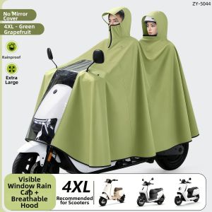 ZHENGYU | Large Thickened Raincoat for 2 People with Child