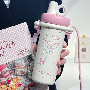 Bình nước giữ nhiệt BIZE dung tích lớn thiết kế thời trang cho nữ dễ mang theo