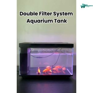 Ultra Clear Glass P-100 20L Aquarium Tank with Double Filter System & LED Light Fish Tank Aquarium