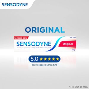 Sensodyne Pasta Gigi Sensitif Original 2x100gr + Sikat Gigi Sensitif Daily Protection Soft 3s