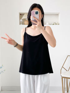 Áo Ba Lỗ Không Tay Bằng Vải Lụa Cotton Mùa Hè Mỏng Rộng Rãi Cho Nữ Áo Khoác Ngoài Áo Lót Lưng Đẹp Áo Không Tay Bằng Cotton Nhân Tạo