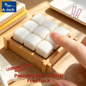 QINGYIFANG | Stress Relief Mould Tofu Pressable Keychain Accessory 9 Keys