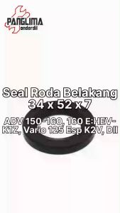 Sil Roda Belakang 34X52X7 Vario 125 150 eSP New LED 2015-2022 160 ADV 150 160 PCX New K97 Seal Oil Oli 34 x 52 x 7