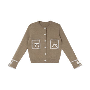 NIHAOKANONG | Áo Cardigan Len Cúc Trung Quốc Dáng Ôm