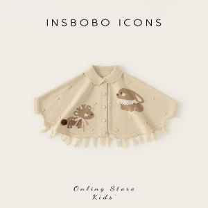 insbobo | Áo Khoác Len Chống Gió Mới cho Bé Gái