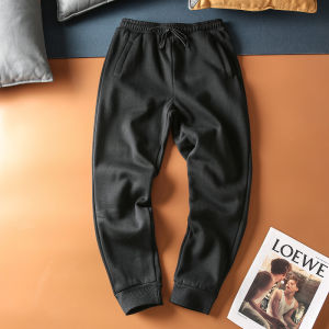 กางเกงวอร์มลำลองชาย ทรงสลิมฟิต ทรงหลวม ทรงลำลอง ทรงฤดูใบไม้ผลิและฤดูใบไม้ร่วง กางเกงขายาวทรงลำลองสำหรับผู้ชาย