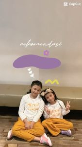 Baju Anak Perempuan dan Celana Kargo Stoper Usia 1-12 Tahun