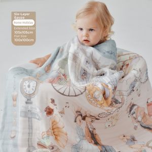 OAK FAMILY | Soft Cotton Baby Bath Towel 6 Layers