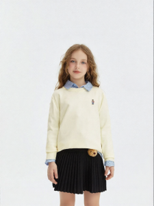 Comfortable and Versatile Simple Solid Color Kids Sweater
