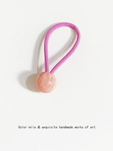 Blooming Colorful Beads round Ball Hair Band Hair Rope Young Adult High Elasticity Durable Hair Ring Thick Rubber Band Ponytail Hair String