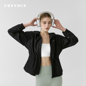 Drawstring Hooded Fitness Sun Protection Top