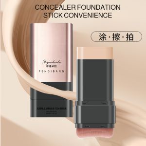 Double Head Moisturizing Light Foundation Cream Concealer Moisturizing And Oil Control Long-Lasting Makeup Dry Skin Waterproof And Brightening【持久不脱妆】粉底液bb霜