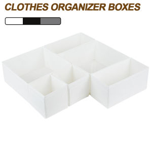 3/6PCS Clothes Organizer Box Closet Compartment Drawers Clothes Organizer Foldable Underwear Socks Wardrobe Storage Containers