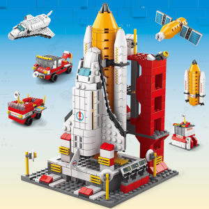 1000PCS Space Shuttle Building Blocks Aircraft Carrier Educational Toys for Kids Oversized Box Packaging