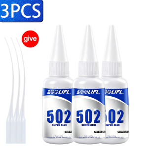 LOOLIFL | New 502 Super Glue Fast Drying High Strength Universal Transparent For Hardware Shoe Plastic Metal Glass Daily Repair Tools 20G