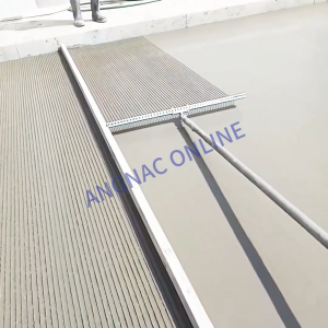 50cm/100cm Concrete Broom Finishing Tool with Handle Concrete Pavement Embosser for Road Anti-Slip Grooving