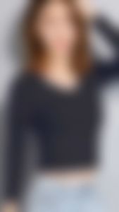 [ Xả Kho Giá Sốc ! ] Áo Thun Croptop Cổ Tim Dài Tay Dáng Ôm Body Vải Co Giãn Màu Trơn Basic Trẻ Trung