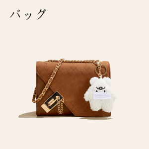 Japanese Womens Bag Quilted Chain Small Square Bag 2023 New Arrival Fashion Fancy Easiest for Match Retro Shoulder Messenger Bag