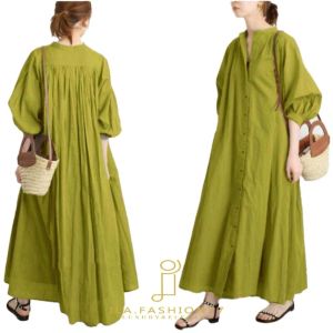 Dress wanita linen jumbo polos premium maxy. Prilla long dress muslim kekinian by alfath