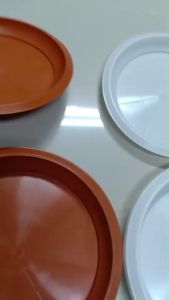 กระถางพลาสติกแบบใหม่ กระถางต้นไม้พลาสติกไซส์ 6 8 9 12 นิ้ว สีดำ ขาว อิฐ