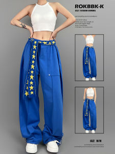 Quần Dài Khiêu Vũ Hip Hop Thường Ngày Cho Nữ Quần Rộng Cotton Pha Trộn Thời Trang Đường Phố ROKBBK-K Street Jazz Hiphop Sportswear