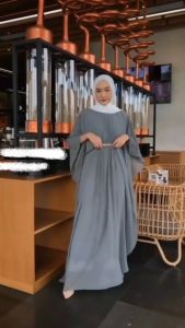Syakila Kaftan Ceruty Babydoll Gamis Wanita Terbaru 2024 Viral Dress Kondangan Wanita Muslim Elegan