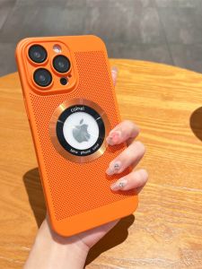 Ultra-Thin Breathable Magnetic Absorption Grid Heat Dissipation iPhone 14 pro Max Case Full Cover Slip-Resistant Lightweight Clear