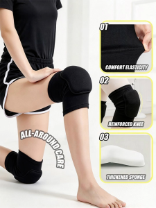 Impact-resistant sponge knee pads S/M/L sports protection snug fit