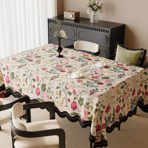 Vải Trải Bàn Ăn Chống Thấm Nước Chống Cháy Không Cần Giặt Sang Trọng Cao Cấp Vải Trải Bàn Phong Cách Đồng Quê Khăn Trải Bàn