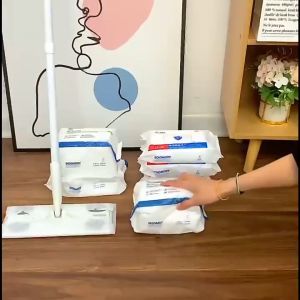 ชุดถูพื้นผ้าเปียกแบบหนาพร้อมทิชชู่เปียก ป้องกันแบคทีเรีย C151