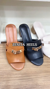 Viditi Zenita Sandal Block Heels 4 cm | Shoes | Sepatu Import Wanita | Flat | Sendal | Kulit