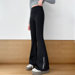Girls Flared Pants Summer 2025 New Childrens Micro Flare Yoga Shark Pants Wide Leg Spring Autumn Base Pants High Waist Long Trousers Other Materials 100%
