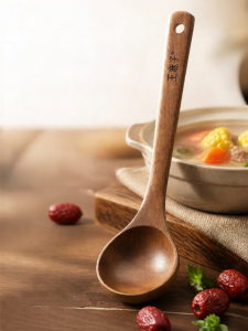 WANGMAZI | Natural Food Grade Unwaxed Unlacquered Rosewood Long Handled Solid Wooden Spoon