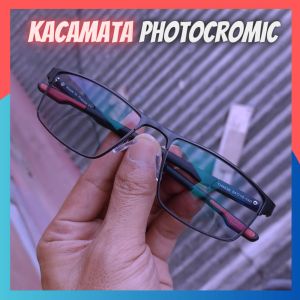 Kacamata Minus Optik Asli Ori Photocromic Pria Sporty Kaca Mata Min Sport