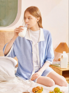 Bộ Đồ Mặc Nhà Hai Chất Liệu