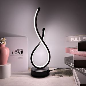 Creative SPIRAL LED Night Light หรี่แสงได้ 3 สีโคมไฟกลางคืนสําหรับห้องนั่งเล่นโต๊ะห้องนอนตกแต่งข้างเตียง USB Plug in