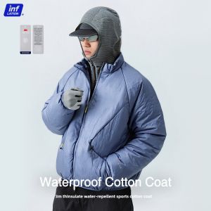 INFLATION Brand 3M New Xueli Water Splash resistant Sports Cotton Jacket 2025 Winter New Product Stand up Collar Solid Color Windproof Coat for Men