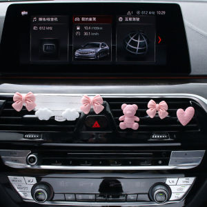 ที่วางโทรศัพท์ในรถยนต์ที่วางช่องแอร์รถยนต์ที่รองรับนำทางอุปกรณ์ตกแต่งรถยนต์ไอเดียสร้างสรรค์ติดโบว์สำหรับผู้หญิง