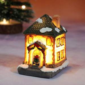 Rumah natal LED miniatur christmas/ornamen natal rumah LED