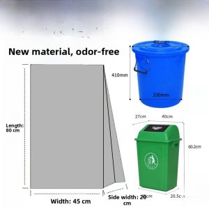 Thickened Large Size Kitchen Garbage Bags Plastic Classification Trash Bags Red Blue Green Grey 60 Commercial Property Sanitation
