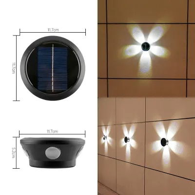 Waterproof Solar Wall Lights Outdoor Super Bright Solar Powered Garden Light for Yard Patio Balcony Pathway LED Wall Wash Light