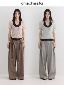 Áo Thun Lycra Cổ U Đôi Màu Đối Chọi