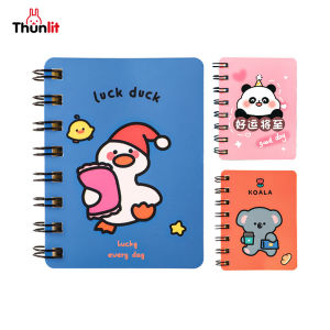 Thunlit Mini Spiral Notebook A7 Cute Cartoon Diary Pocket Book Notepad Blank Paper Office Stationery School Supplies